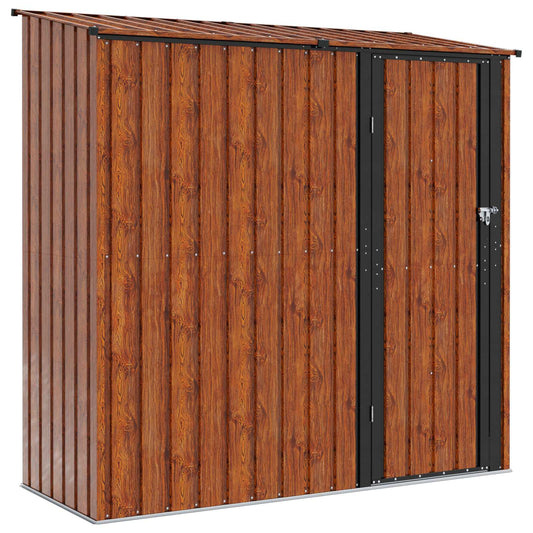 Garden Sheds Brown 203 x 85.5 x 200 cm Metal Garden Sheds Brown 203 x 85.5 x 200 cm Metal