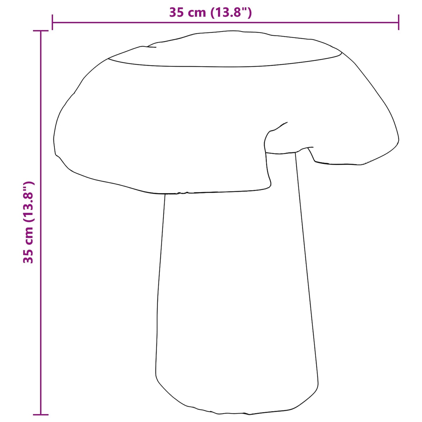Stool Natural 35 x 35 x 35 cm Solid Teak Wood
