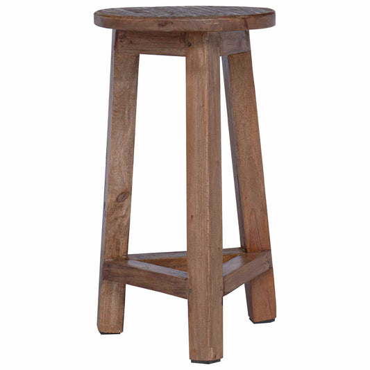 Stool Natural 28 x 28 x 50 cm Mahogany Wood Stool Natural 28 x 28 x 50 cm Mahogany Wood