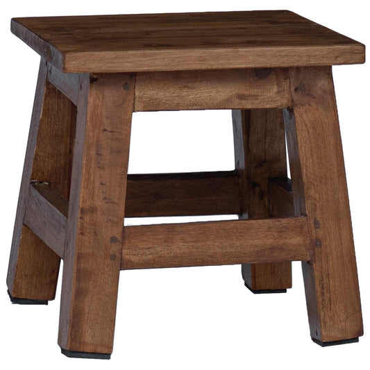 Stool Natural 26 x 26 x 26 cm Mahogany Wood Stool Natural 26 x 26 x 26 cm Mahogany Wood