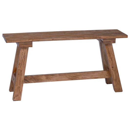 Bench Natural 92 x 23.5 x 45.5 cm Solid Mahogany wood Bench Natural 92 x 23.5 x 45.5 cm Solid Mahogany wood