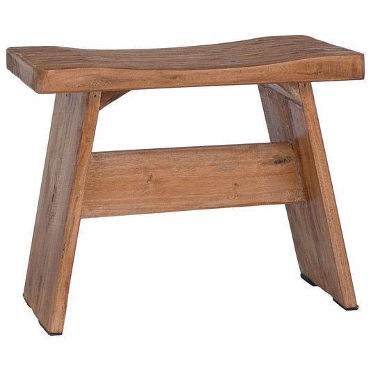 Stool Natural 40 x 25 x 31 cm Mahogany Wood Stool Natural 40 x 25 x 31 cm Mahogany Wood