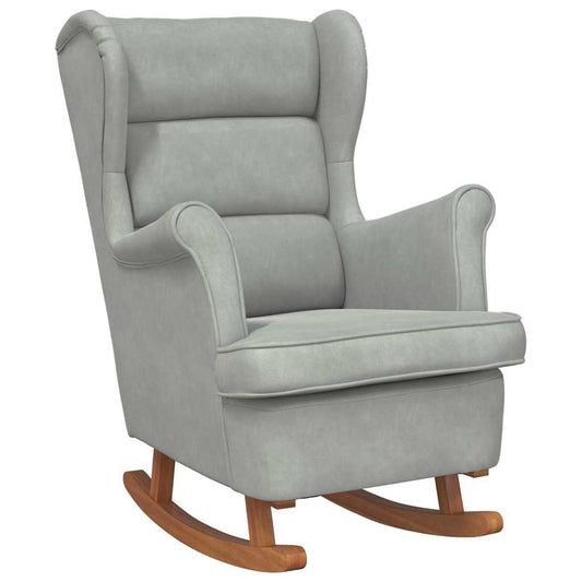 Rocking Chair with Cushion Light Grey 92 x 71 x 100 cm Plywood Rocking Chair with Cushion Light Grey 92 x 71 x 100 cm Plywood