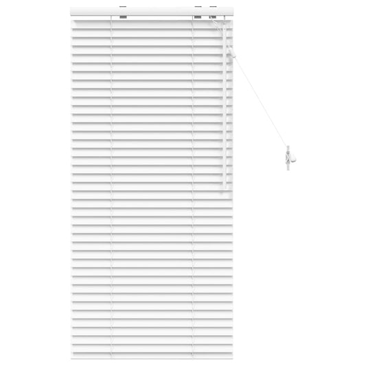 Venetian Blind White 55 x 130 cm 35 mm Solid Paulownia Wood Venetian Blind White 55 x 130 cm 35 mm Solid Paulownia Wood
