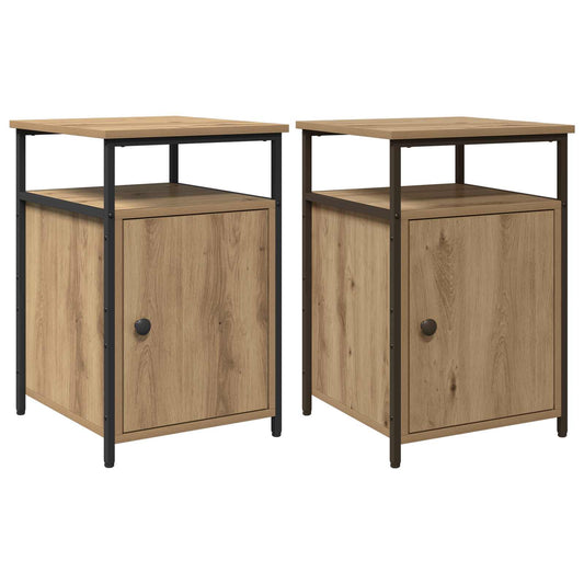 Bedside Cabinet with Drawer 2 pcs Artisan oak Engineered Wood Bedside Cabinet with Drawer 2 pcs Artisan oak Engineered Wood