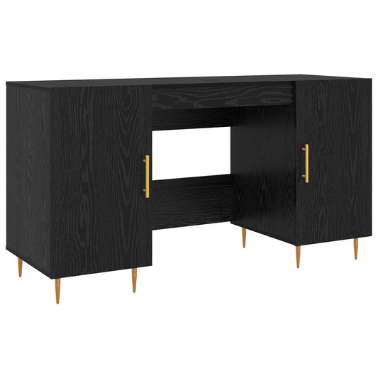 Desk Black oak Engineered wood 140 x 50 x 75 cm Desk Black oak Engineered wood 140 x 50 x 75 cm