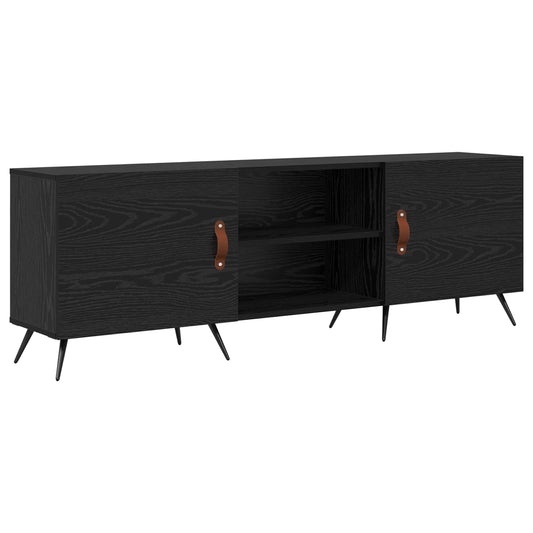 TV Cabinet Black oak 150 x 30 x 50 cm Engineered wood TV Cabinet Black oak 150 x 30 x 50 cm Engineered wood