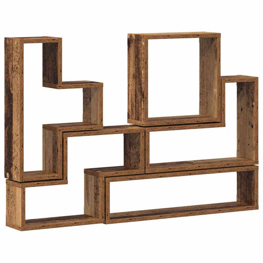 Wall Shelf Wall-Mounted Old Wood 96 x 12 x 64 cm Wall Shelf Wall-Mounted Old Wood 96 x 12 x 64 cm