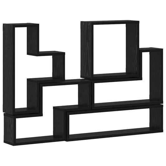 Wall Shelf Wall-Mounted Black Oak 96 x 12 x 64 cm Wall Shelf Wall-Mounted Black Oak 96 x 12 x 64 cm