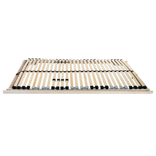 Slatted Bed Base Manual Brown 140 x 190 cm Solid Beech Wood Slatted Bed Base Manual Brown 140 x 190 cm Solid Beech Wood
