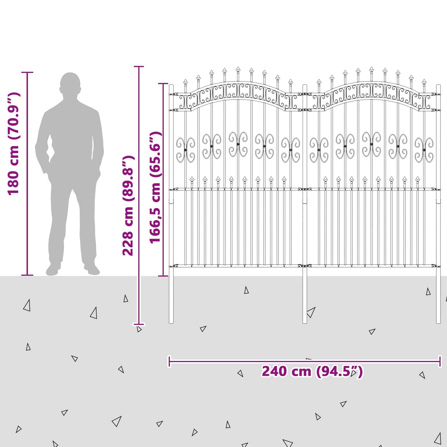 Garden Fence KAMPEN Grey