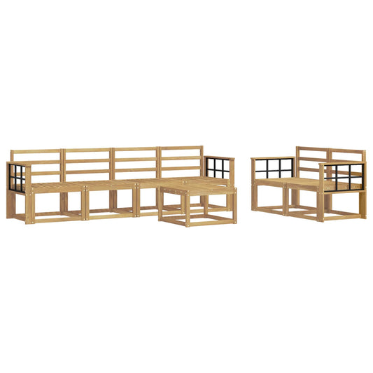 Outdoor Sofa Set 7 pcs White 59 x 59 x 37 cm Solid Acacia Wood Outdoor Sofa Set 7 pcs White 59 x 59 x 37 cm Solid Acacia Wood