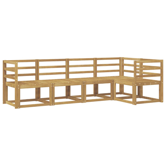 Outdoor Sofa Set 5 pcs White Solid Acacia Wood Outdoor Sofa Set 5 pcs White Solid Acacia Wood