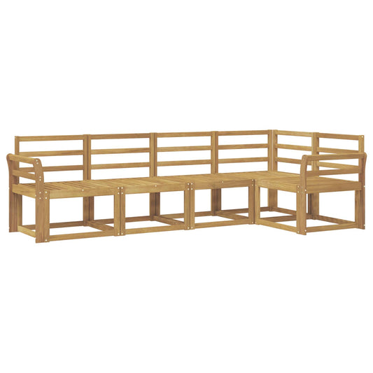 Outdoor Sofa Set 5 pcs White Solid Acacia Wood Outdoor Sofa Set 5 pcs White Solid Acacia Wood