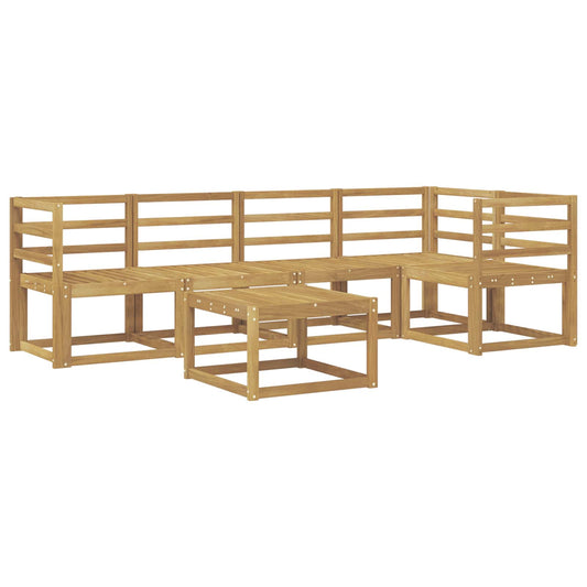 Outdoor Sofa Set 6 pcs White Solid Acacia Wood Outdoor Sofa Set 6 pcs White Solid Acacia Wood
