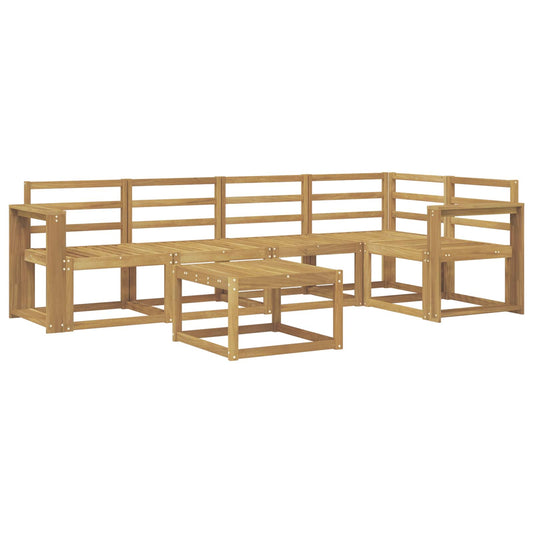 Outdoor Sofa Set 6 pcs White Solid Acacia Wood Outdoor Sofa Set 6 pcs White Solid Acacia Wood