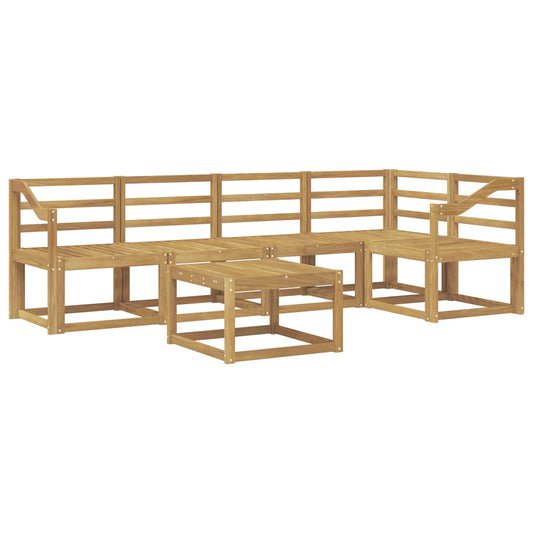 Outdoor Sofa Set 6 pcs White Solid Acacia Wood Outdoor Sofa Set 6 pcs White Solid Acacia Wood