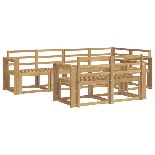 Outdoor Sofa Set 7 pcs White Solid Acacia Wood Outdoor Sofa Set 7 pcs White Solid Acacia Wood