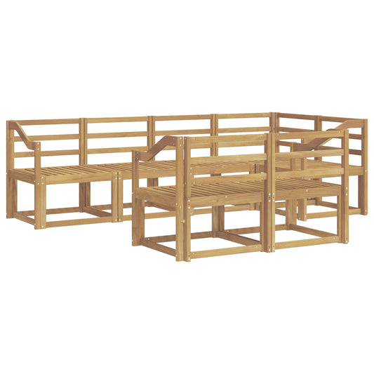 Outdoor Sofa Set 7 pcs White Solid Acacia Wood Outdoor Sofa Set 7 pcs White Solid Acacia Wood