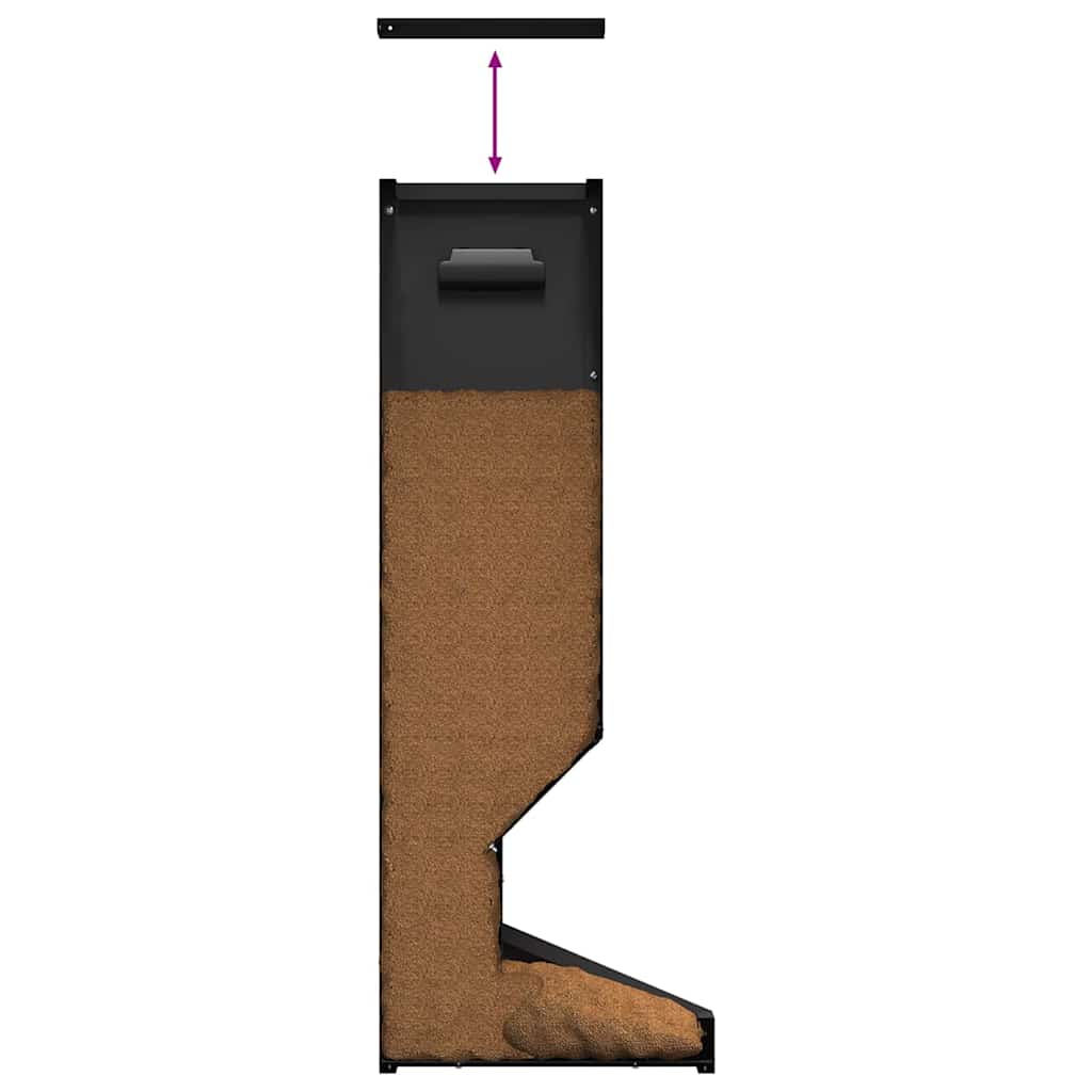Deer Feeder Black 28 x 30 x 80 cm Cold-Rolled Steel