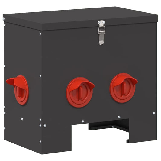 Chicken Feeder Black 40.5 x 25 x 38 cm Cold-Rolled Steel Chicken Feeder Black 40.5 x 25 x 38 cm Cold-Rolled Steel