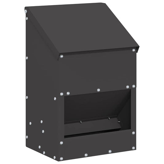 Chicken Feeder Black 21 x 16 x 33 cm Cold-Rolled Steel Chicken Feeder Black 21 x 16 x 33 cm Cold-Rolled Steel