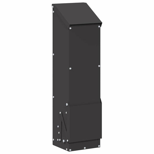 Chicken Feeder Black 13 x 12 x 51 cm Cold-Rolled Steel Chicken Feeder Black 13 x 12 x 51 cm Cold-Rolled Steel
