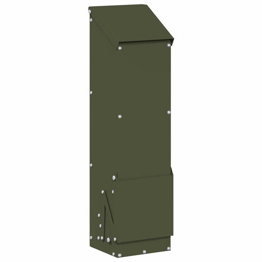 Chicken Feeder Olive Green 13 x 12 x 51 cm Cold-Rolled Steel Chicken Feeder Olive Green 13 x 12 x 51 cm Cold-Rolled Steel