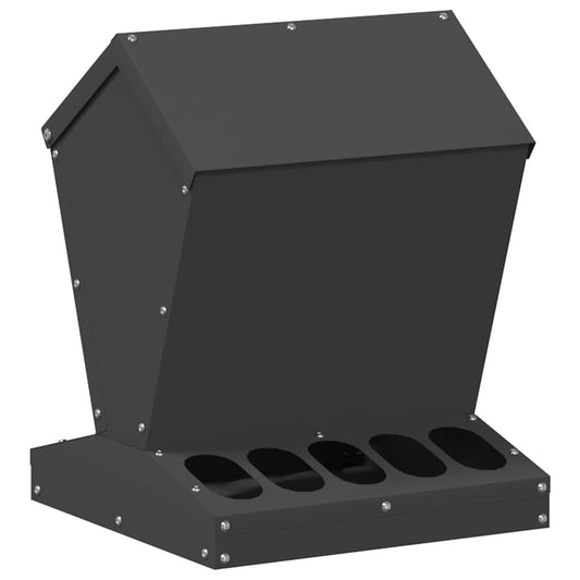 Chicken Feeder Black 30 x 30 x 39 cm Cold-Rolled Steel Chicken Feeder Black 30 x 30 x 39 cm Cold-Rolled Steel