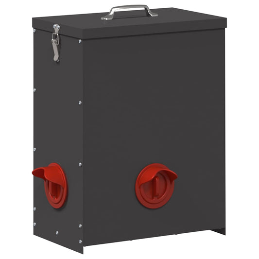 Chicken Feeder Black 32.5 x 20.5 x 43 cm Cold-Rolled Steel Chicken Feeder Black 32.5 x 20.5 x 43 cm Cold-Rolled Steel