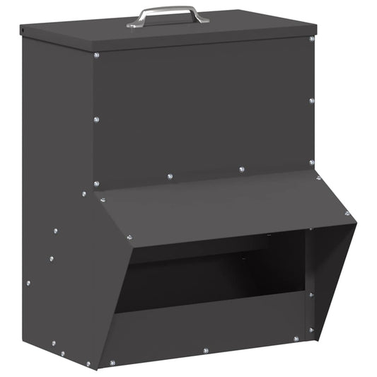 Chicken Feeder Black 35 x 30.5 x 43.5 cm Cold-Rolled Steel Chicken Feeder Black 35 x 30.5 x 43.5 cm Cold-Rolled Steel