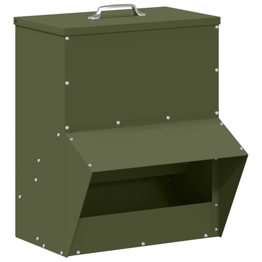 Chicken Feeder Olive Green 35 x 30.5 x 43.5 cm Chicken Feeder Olive Green 35 x 30.5 x 43.5 cm