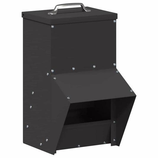 Chicken Feeder Black 20 x 25 x35 cm Cold-Rolled Steel Chicken Feeder Black 20 x 25 x35 cm Cold-Rolled Steel