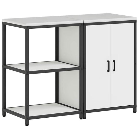 Kitchen Storage Set HATTEM 2 pcs White Cold-rolled Steel Kitchen Storage Set HATTEM 2 pcs White Cold-rolled Steel