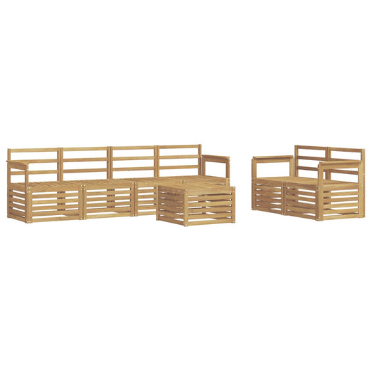 Outdoor Sofa Set 7 pcs White Solid Acacia Wood Outdoor Sofa Set 7 pcs White Solid Acacia Wood