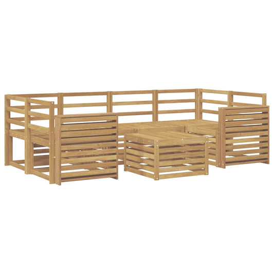 Outdoor Sofa Set 7 pcs White Solid Acacia Wood Outdoor Sofa Set 7 pcs White Solid Acacia Wood