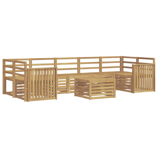 Outdoor Sofa Set 8 pcs White Solid Acacia Wood Outdoor Sofa Set 8 pcs White Solid Acacia Wood