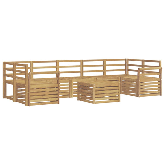 Outdoor Sofa Set 8 pcs White Solid Acacia Wood Outdoor Sofa Set 8 pcs White Solid Acacia Wood