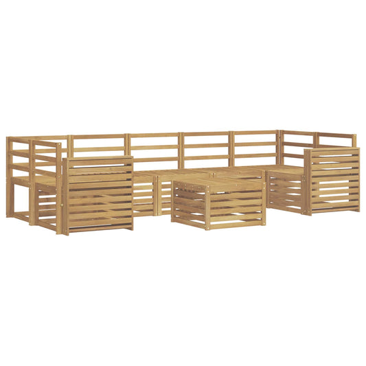 Outdoor Sofa Set 8 pcs White Solid Acacia Wood Outdoor Sofa Set 8 pcs White Solid Acacia Wood