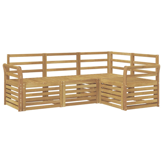 Sofa Sets 4 pcs White 190 x 130.5 x 73 cm Solid Acacia Wood Sofa Sets 4 pcs White 190 x 130.5 x 73 cm Solid Acacia Wood