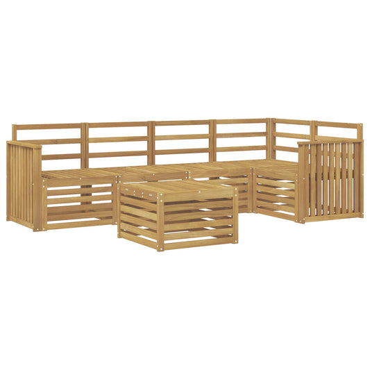 Outdoor Sofa Set 6 pcs White 59 x 59 x 37 cm Solid Acacia Wood Outdoor Sofa Set 6 pcs White 59 x 59 x 37 cm Solid Acacia Wood