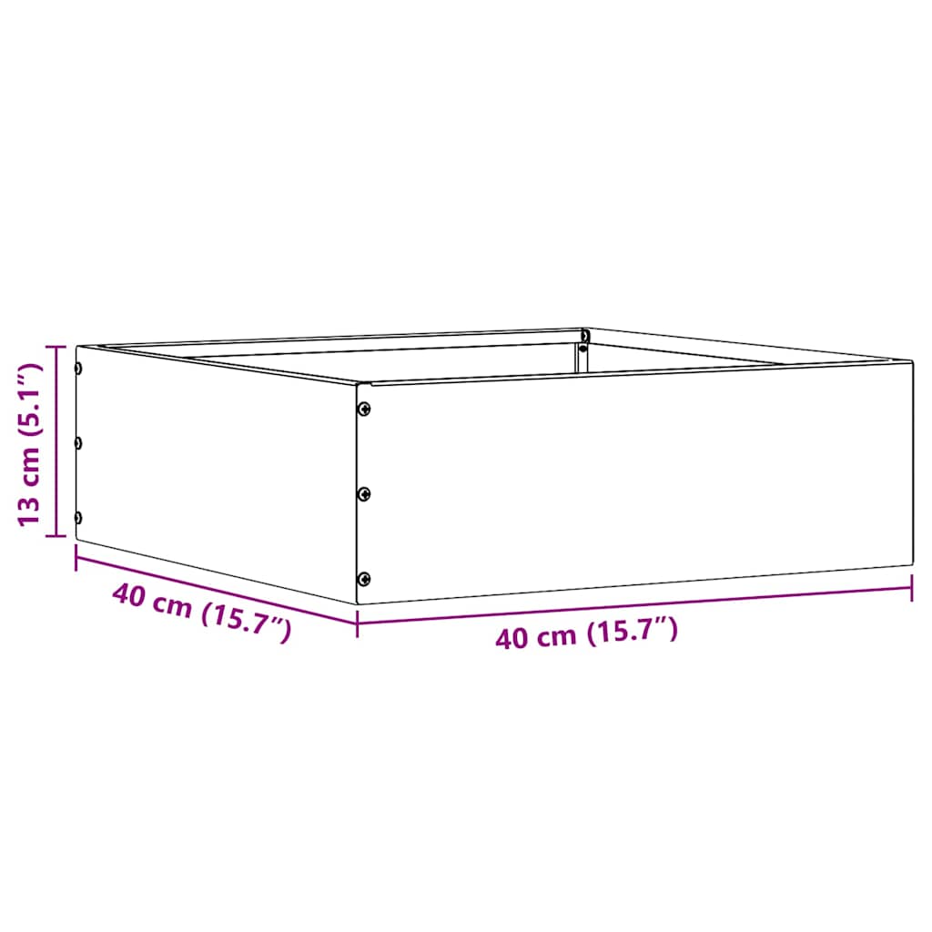 Lawn Edging 6 pcs 40 x 40 x 13 cm Galvanised Steel Silver
