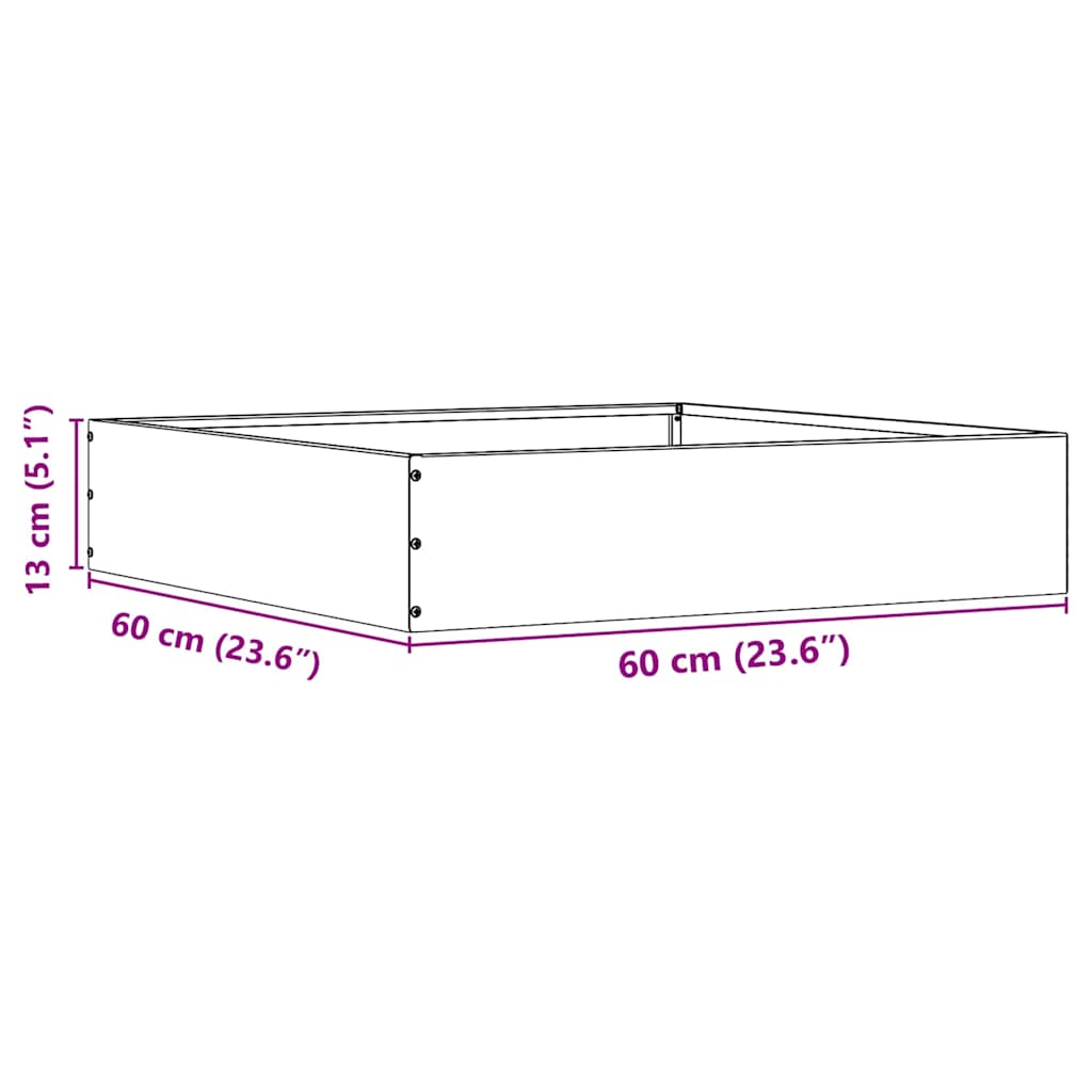 Lawn Edging 60 x 60 x 13 cm Steel Olive Green