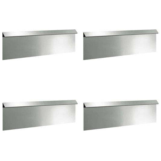 Snail Fence 4 pcs 100 x 3.5 x 25 cm Galvanised Steel Silver Snail Fence 4 pcs 100 x 3.5 x 25 cm Galvanised Steel Silver