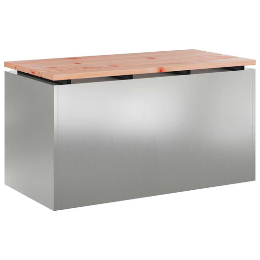 Garden Bench Silver 80 x 40 x43 cm Galvanised steel Garden Bench Silver 80 x 40 x43 cm Galvanised steel