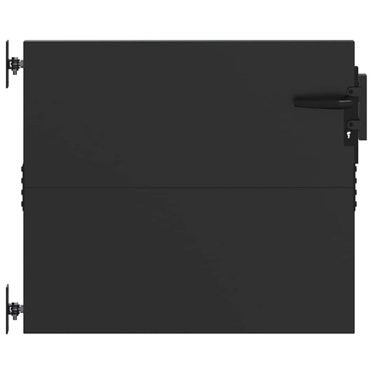 Garden Gate 85 x 100 cm Powder-coated steel Black Lockable Garden Gate 85 x 100 cm Powder-coated steel Black Lockable