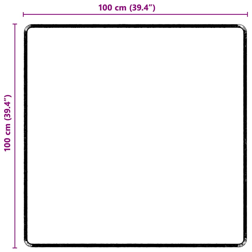 Carpet Runner Black 100 x 100 cm 100% Polypropylene Tuft