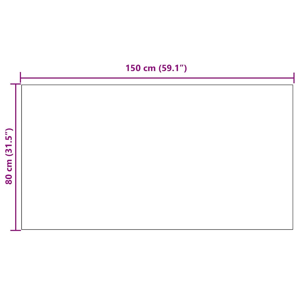 Carpet Runner Grey 80 x 150 cm Fabric