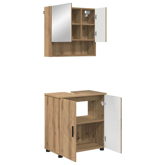 Bathroom Furniture Set 2 pcs Artisan Oak 61 x 35 x 64 cm Bathroom Furniture Set 2 pcs Artisan Oak 61 x 35 x 64 cm