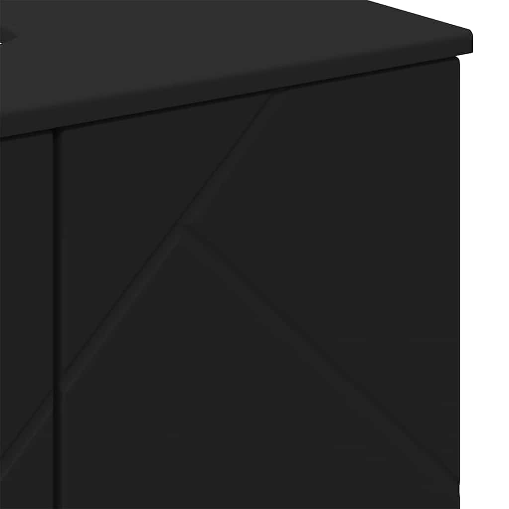 Bathroom Furniture Set 3 pcs Black 61 x 35 x 64 cm